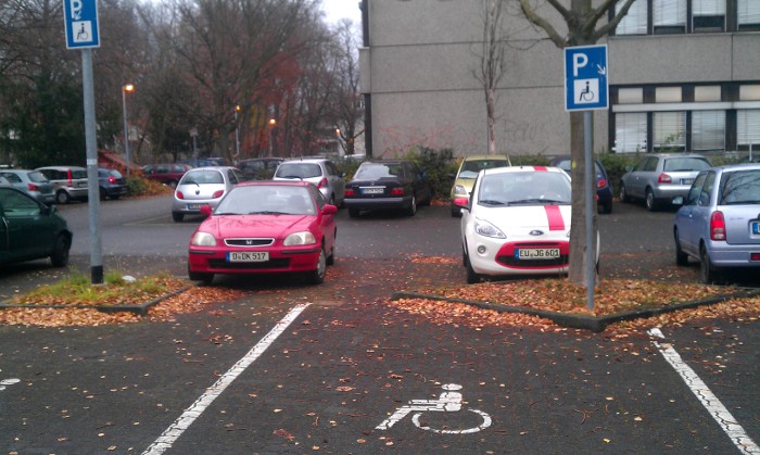 Behindertenparktplatz