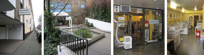 Der Kopierladen befindet sich in der City.Passage und ist erreichbar von der Frangenheimstr. und von der Dürenestr.