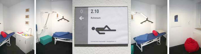 Der Ruheraum der Humanwissenschaftlichen Fakultät der Universität Köln befindet sich in dem Gebäude in der Herbert-Lewin-Straße in Raum 2.10. 