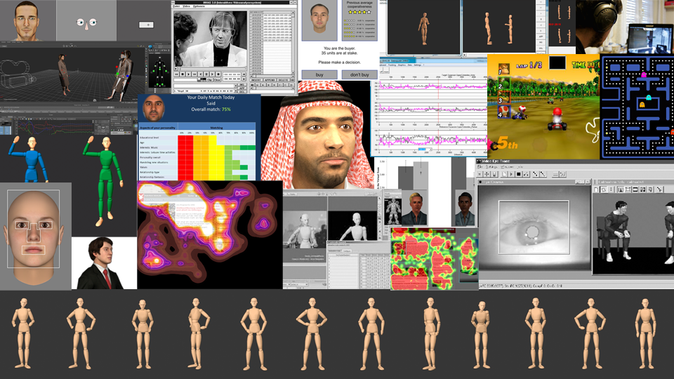 Collage Collage der Forschungsthemen der Professur Bente