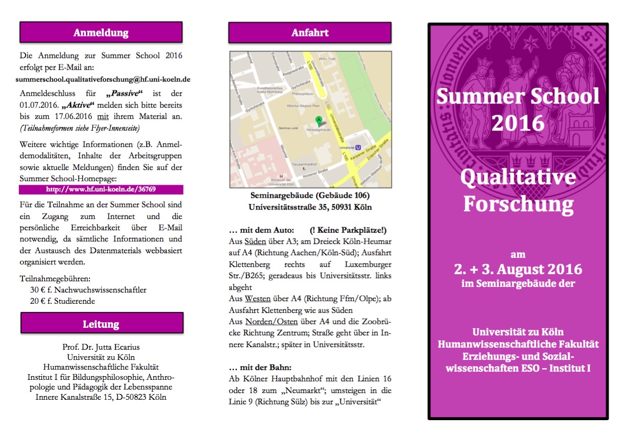 Flyer Summer School 2016 Seite 1