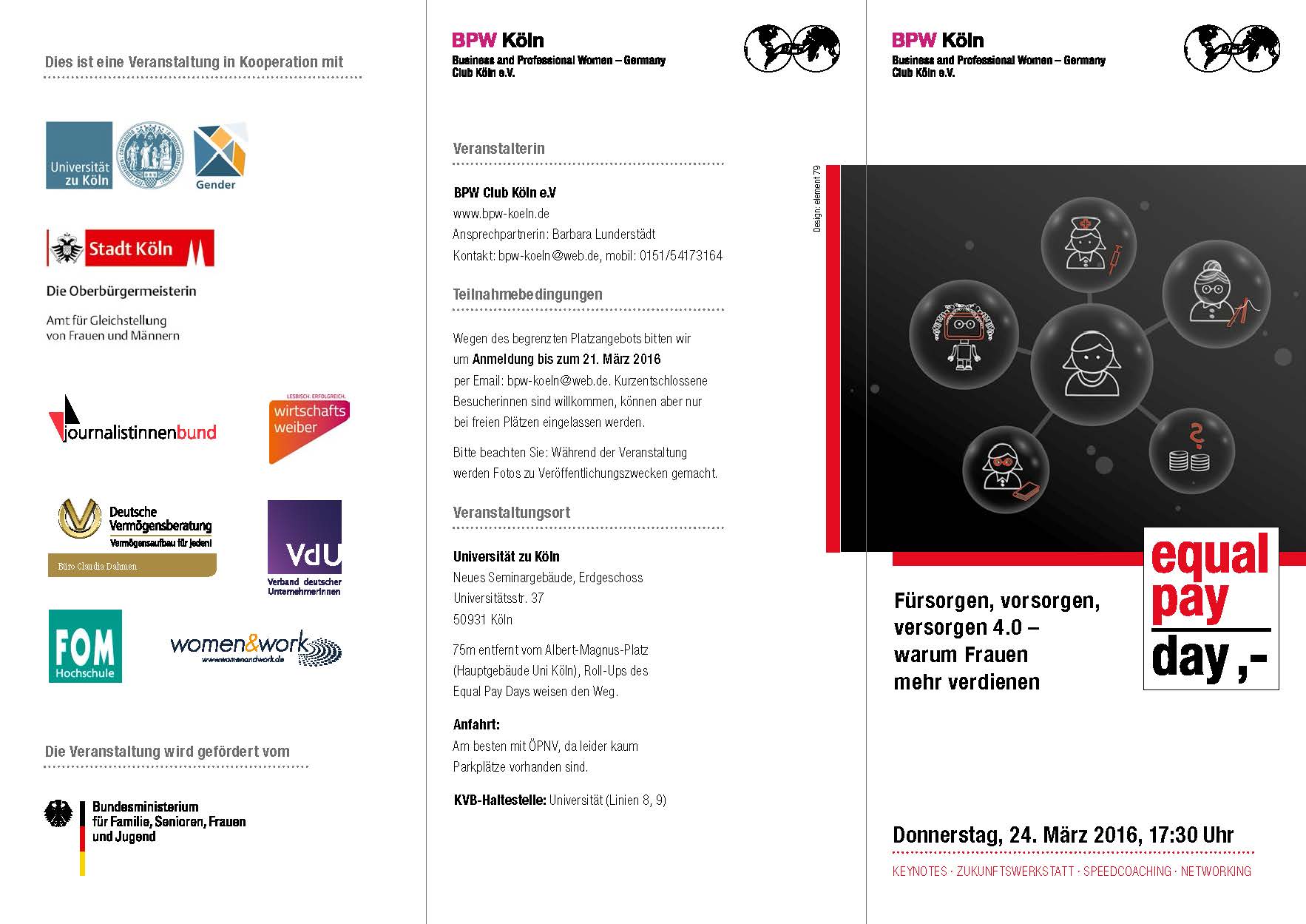 Flyer der BPW Köln