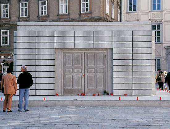 Anblick auf den Judenplatz in Wien