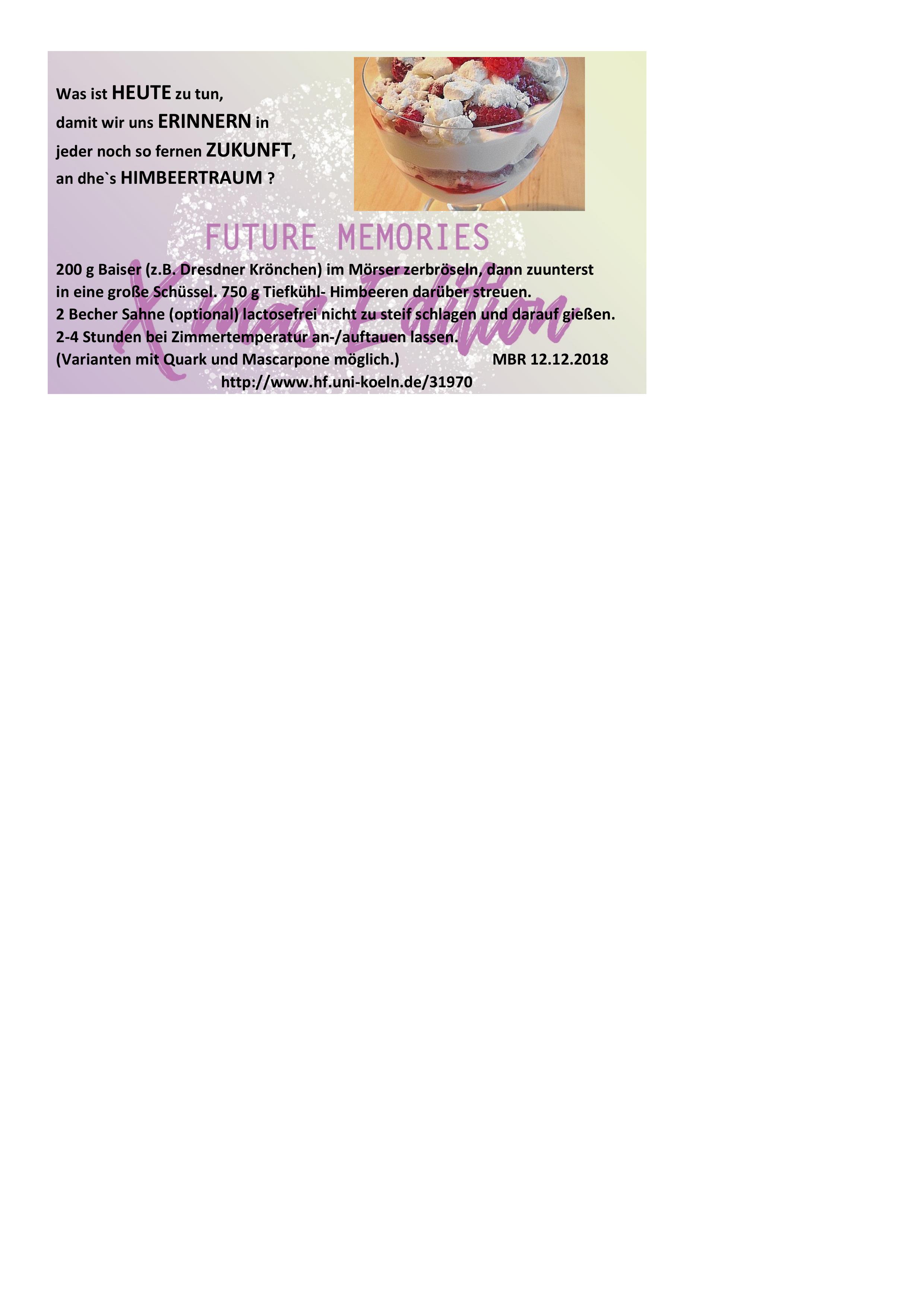 Future Memories xmas edition 2018 