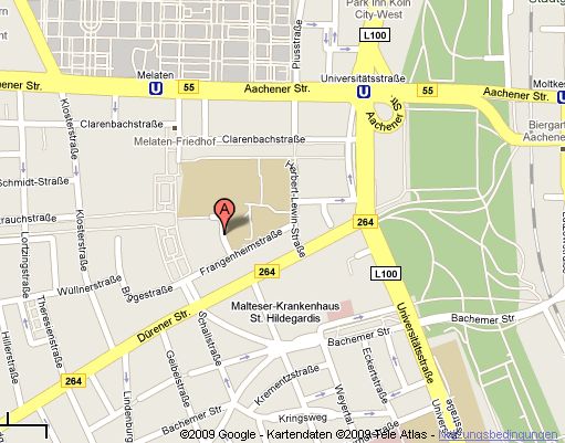 Wegbeschreibung zur Gronewaldstr. 4